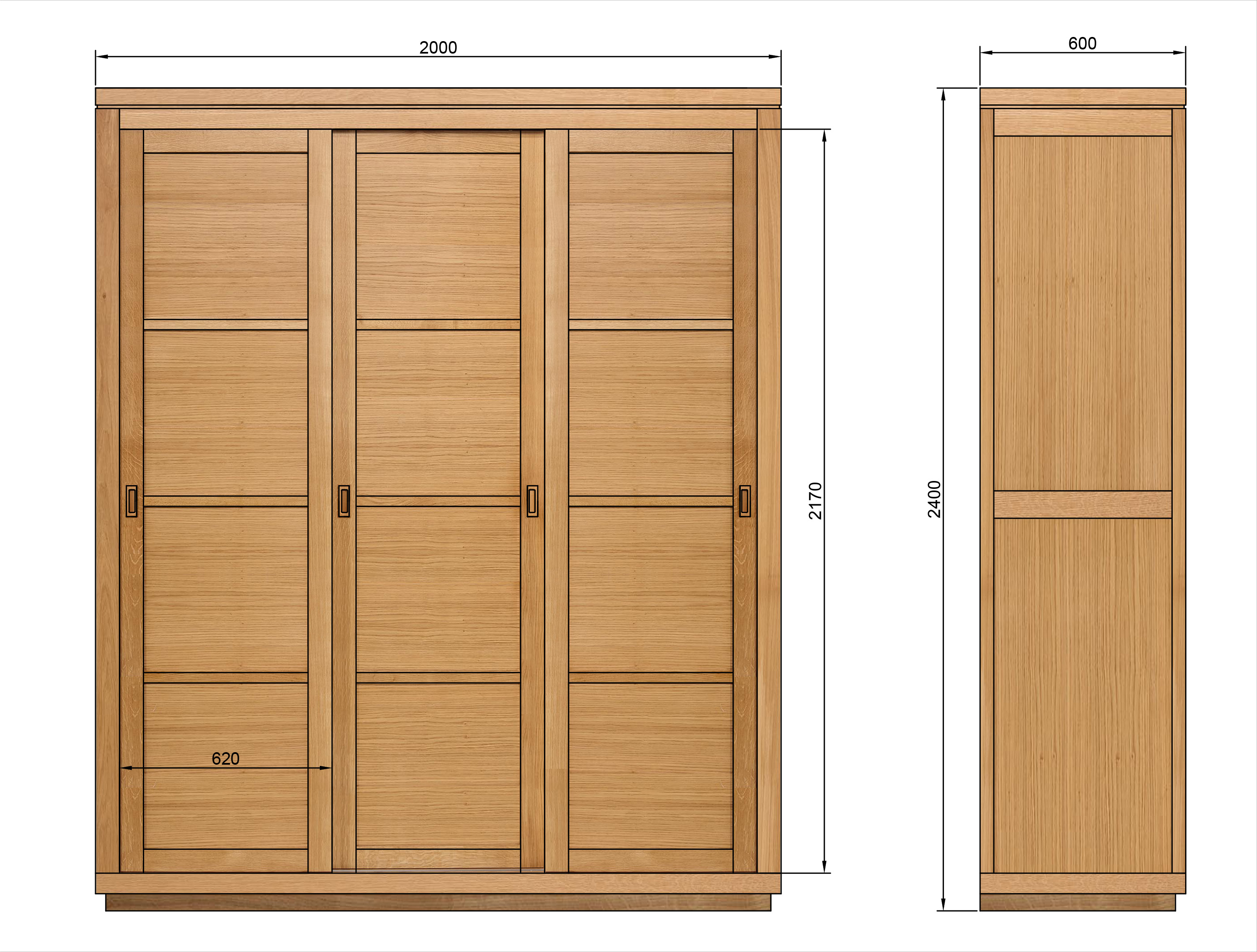 Armoire 3 Portes Cardaillac - 150 Cm - Blanc - Bois - Paris Prix (Neuf En Colis)