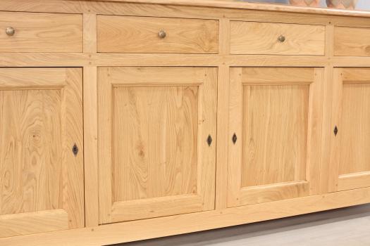 Buffet 4 portes Amaury réalisé en Chêne Massif de style Campagnard