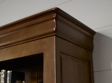 Bibliothèque Sarah réalisée en chêne massif de style Louis Philippe 4 étagères