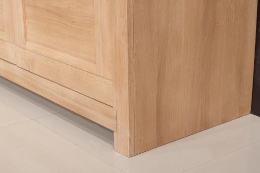 Buffet 4 portes Loann réalisé en chêne de Ligne Contemporaine Finition Chêne Naturel