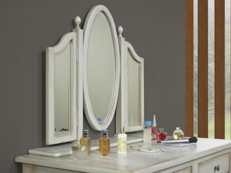 Table de toilette ou Coiffeuse Coralie réalisée en chêne de style Louis Philippe