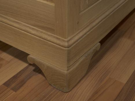 Buffet 4 portes Gael réalisé en Chêne Massif de style Louis Philippe Finition Chêne Brossé