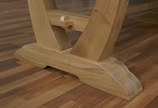 Table rectangulaire Monastère Gautier 220x110 + 2 allonges de 45 cm réalisée en Chêne de style Campagnard FINITION CHENE BROSSE NATUREL