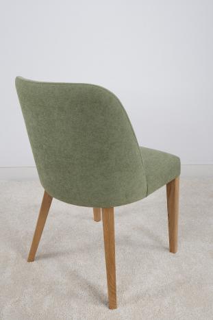 Chaise Edouard, assise et dos capitonnés, pieds en Chêne Massif de ligne Contemporaine 
