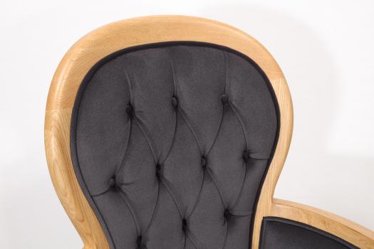 Fauteuil de Bureau Edgar en chêne massif TOURNANT 