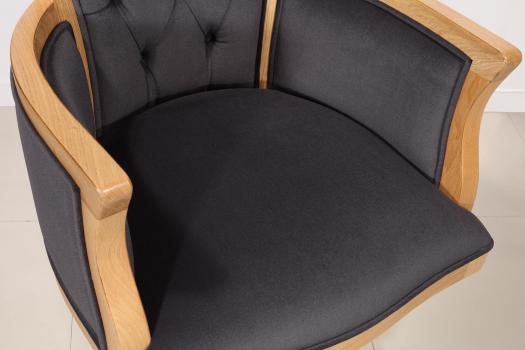 Fauteuil de Bureau Edgar en chêne massif TOURNANT 