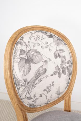 Chaise Simon réalisée en Chêne Massif de style Louis XVI Tisssu Cimpotextil