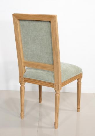 Chaise Jacob réalisée en Chêne Massif de style Louis XVI Tissu d'ameublement Boston