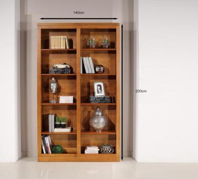 Bibliothéque Sylvia de ligne contemporaine réalisée en Chêne Massif  - 2 modules 