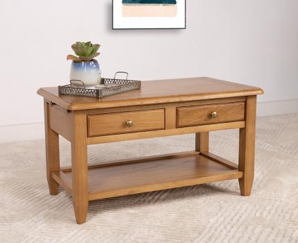 Table Basse Ludovic en Chêne de style Campagnard