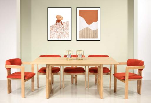 Table rectangulaire 180x100 Noah réalisée en chêne, Modernité et charme du chêne naturel