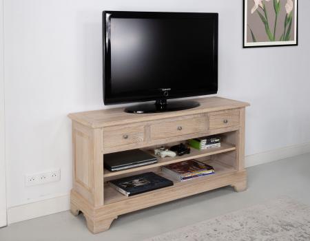 Meuble TV Paul 16/9eme réalisé en Chêne Massif de style Louis Philippe 