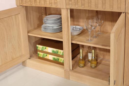 Buffet 3 portes 3 tiroirs Gaspard, réalisé en Chêne massif de style Directoire