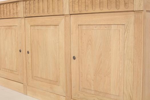 Buffet 3 portes 3 tiroirs Gaspard, réalisé en Chêne massif de style Directoire