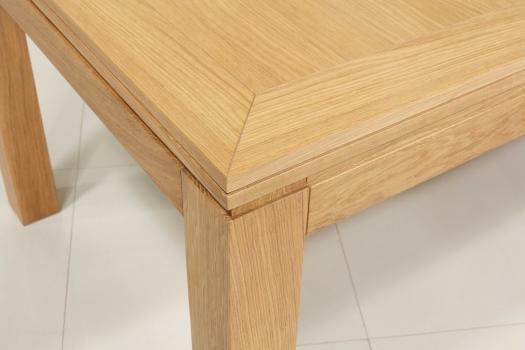 Table de repas rectangulaire 180X100 réalisée en Chêne Ligne Contemporaine avec 1 allonge de 60 cm  SEULEMENT 1 DISPONIBLE