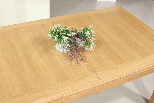 Table de repas rectangulaire 180X100 réalisée en Chêne Ligne Contemporaine avec 1 allonge de 60 cm  SEULEMENT 1 DISPONIBLE