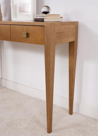 Console Louis réalisée en Chêne et Merisier de ligne Contemporaine