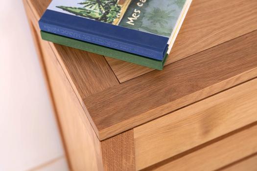 Petite commode 5 tiroirs Collection Nature réalisée en Chêne Massif Finition chêne naturel  SEULEMENT 1 DISPONIBLE