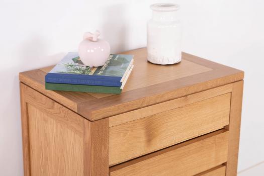 Petite commode 5 tiroirs Collection Nature réalisée en Chêne Massif Finition chêne naturel  SEULEMENT 1 DISPONIBLE