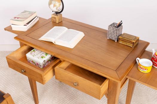 Table d'écriture Oliver en Chêne de style Louis Philippe
