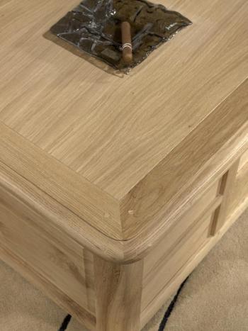 Table Bar Jules réalisée en Chêne de style Louis Philippe Finition Chêne Brossé Naturel