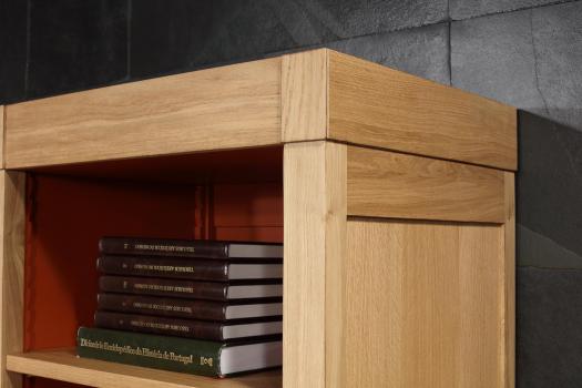 Bibliothèque 2 corps Marceau réalisée en Chêne de style contemporain 