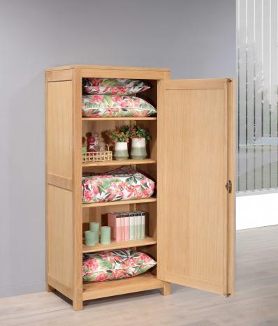 Bonnetière 1 porte réalisée en chêne massif de ligne Contemporaine 