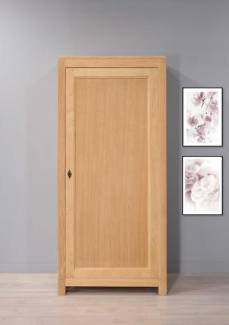 Bonnetière 1 porte réalisée en chêne massif de ligne Contemporaine 