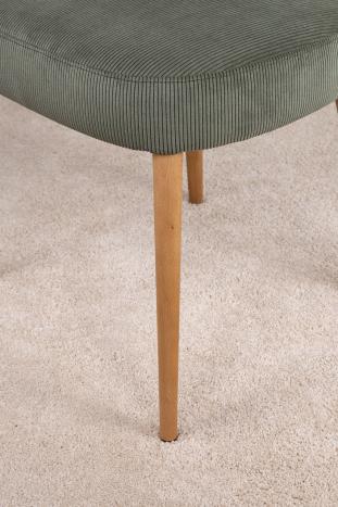 Chaise ou Fauteuil de table Agathe réalisé en Frêne Massif Tissu velours côtelé Scala