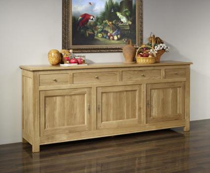 Buffet 3 portes Rémy réalisé en Chêne Massif de style Campagnard