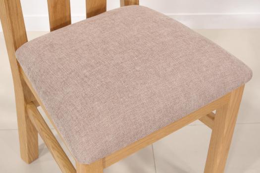 Chaise Léonor réalisée en Chêne Massif Assise Tissu Elastron London trufa