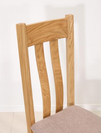 Chaise Léonor réalisée en Chêne Massif Assise Tissu Elastron London trufa