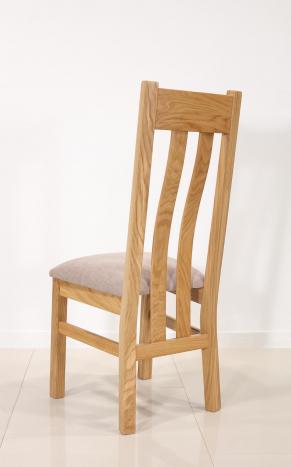 Chaise Léonor réalisée en Chêne Massif Assise Tissu Elastron London trufa