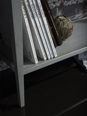 Console Marilou réalisée en Chêne de style Directoire Finition Chêne Brossé Gris et Tons Pastels