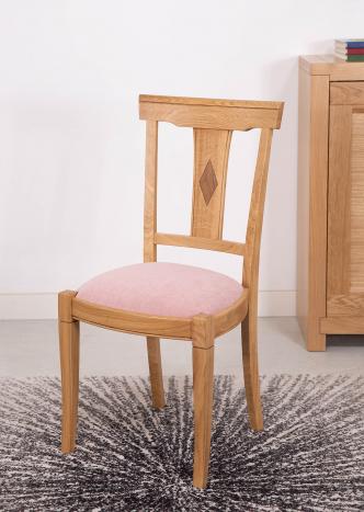Lot de 4 Chaise Arthur réalisée en Chêne Massif de style Louis Philippe Assise encastrée SEULEMENT 1 DISPONIBLE - LOT UNIQUE