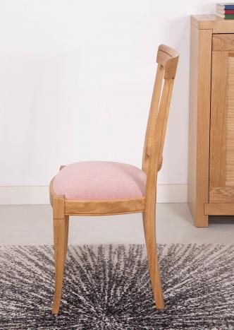 Lot de 4 Chaise Arthur réalisée en Chêne Massif de style Louis Philippe Assise encastrée SEULEMENT 1 DISPONIBLE - LOT UNIQUE