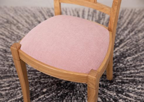 Lot de 4 Chaise Arthur réalisée en Chêne Massif de style Louis Philippe Assise encastrée SEULEMENT 1 DISPONIBLE - LOT UNIQUE