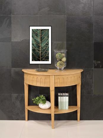 Console Jules réalisée en Chêne de style Directoire 2 tiroirs sous le plateau