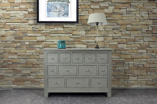 Commode 12 tiroirs Cédric, réalisée en Chêne Massif de stytle Campagnard