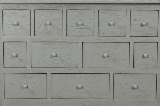 Commode 12 tiroirs Cédric, réalisée en Chêne Massif de stytle Campagnard