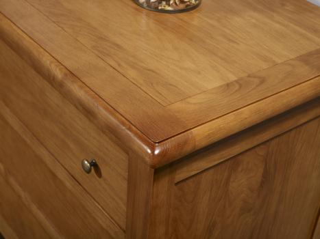 Commode 6 tiroirs Loïc, éalisée en Chêne Massif de style Campagnard