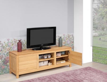 Meuble TV  Noah réalisé en chêne massif Ligne Contemporaine