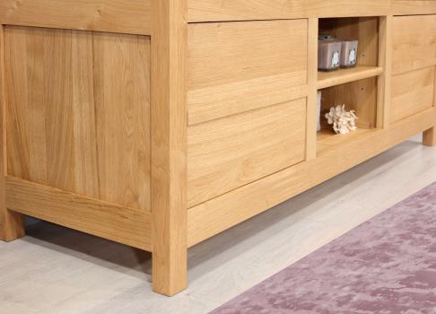 Meuble TV  Noah réalisé en chêne massif Ligne Contemporaine