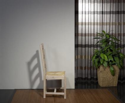 Chaise Renaud réalisée en chêne massif de style Campagnard Finition Brossé Blanchi