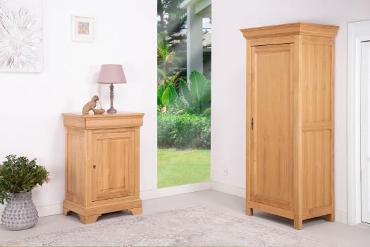 Armoire ou Bonnetière 1 porte Olivier réalisée en Chêne Massif de style Campagnard SEULEMENT 1 DISPONIBLE