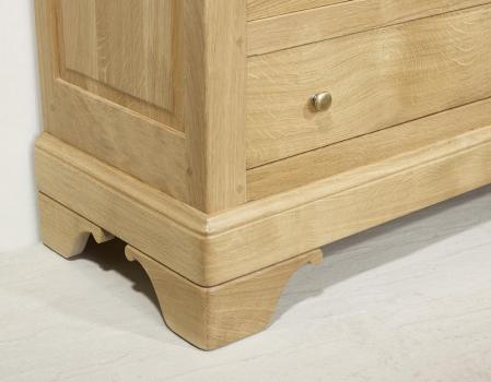 Commode 11 tiroirs Angelo réalisée en Chêne Massif de style Louis Philippe