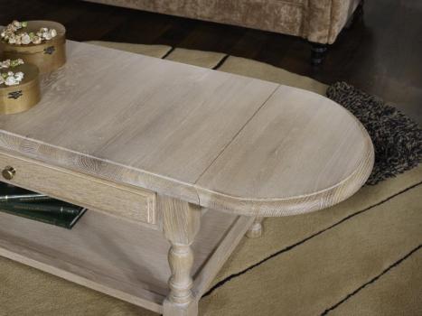 Table basse à volets Jean réalisée en Chêne massif de style Louis Philippe