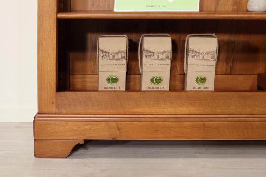 Bibliothèque Sarah réalisée en chêne massif de style Louis Philippe 4 étagères 