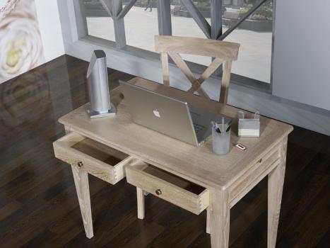 Table d'ecriture Lucas en Chêne de style Louis Philippe Finition Chêne Brossé 