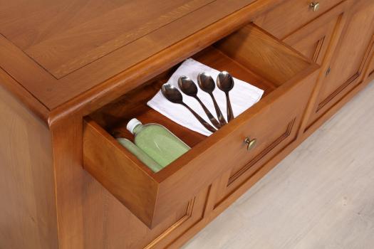 Buffet 4 portes Amaury réalisé en Chêne Massif de style Campagnard